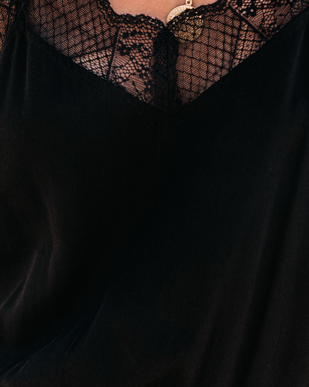 Kaylie Tencel Pocketed Lace Cami Jumpsuit - Black Ins Street