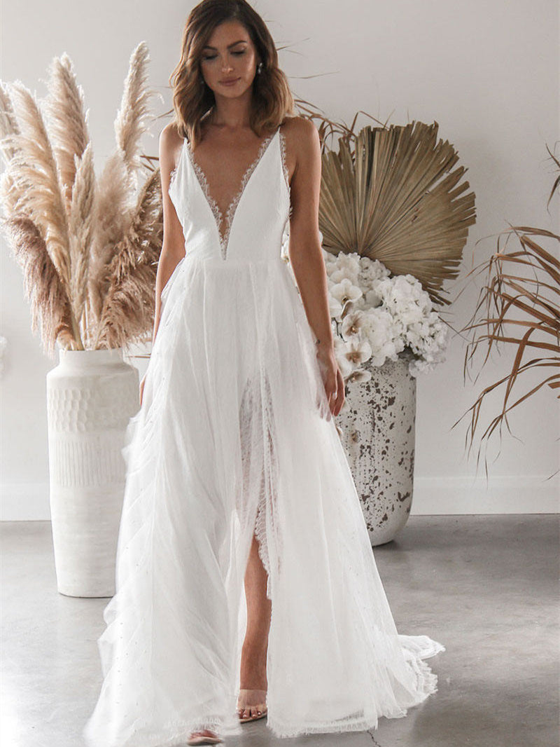 Neckholder-Kleid mit Öffnung