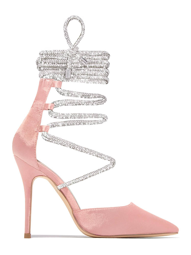 Strass-Schnürschuhe