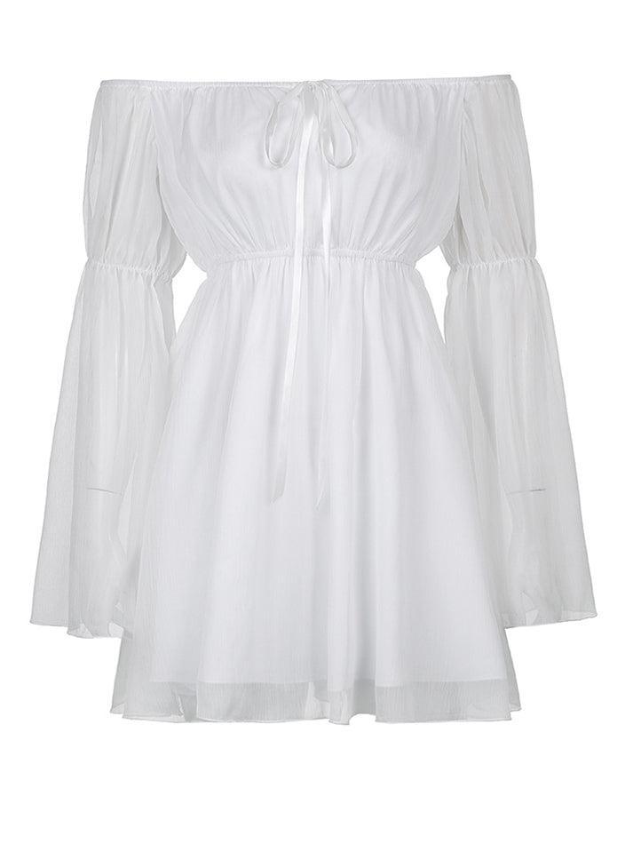 Langärmliges Korsett-Minikleid