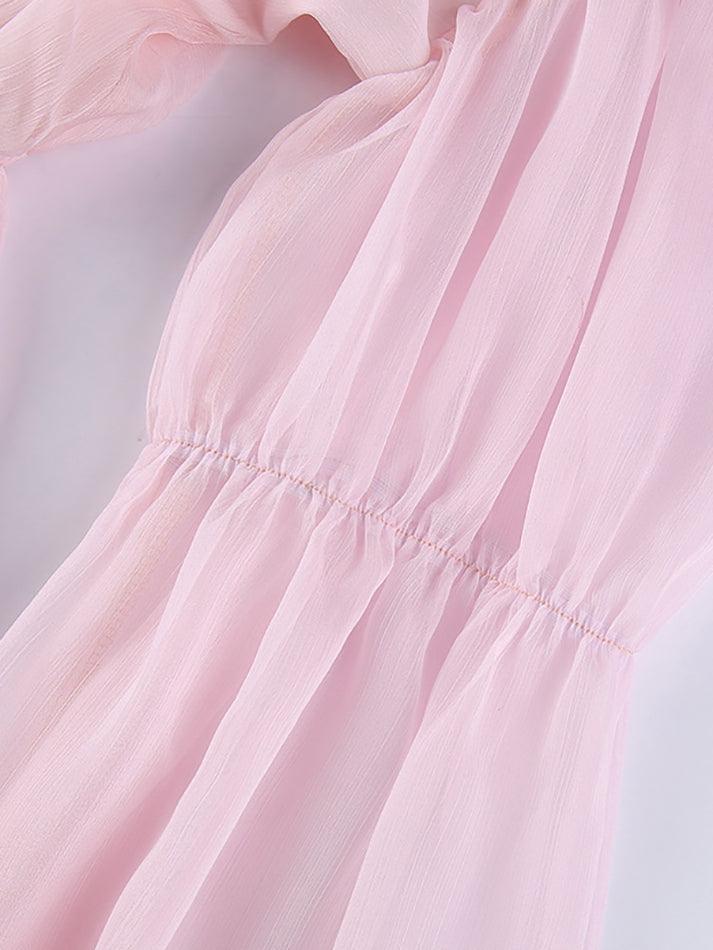 Langärmliges Korsett-Minikleid