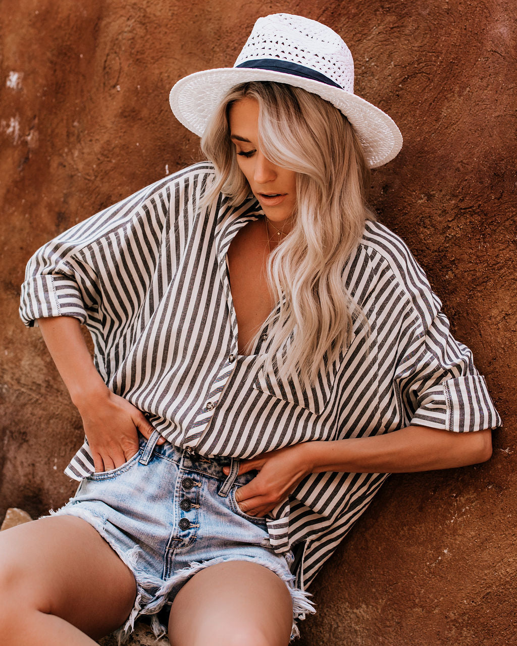 Malcolm Button Down Cotton Top