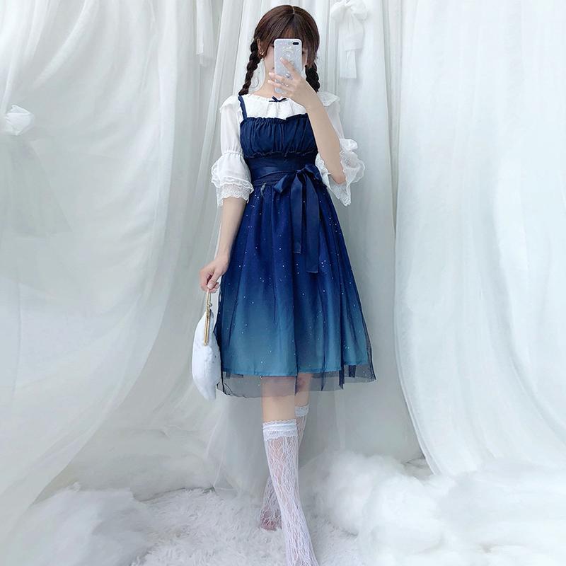 Tüll-Unterkleid mit Sternenhimmel-Rüschen