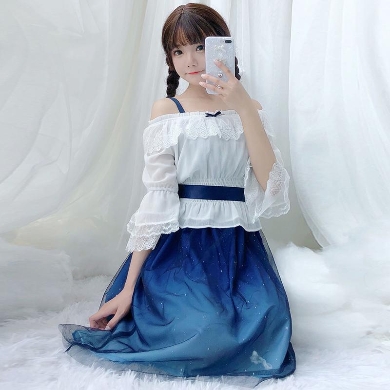 Tüll-Unterkleid mit Sternenhimmel-Rüschen