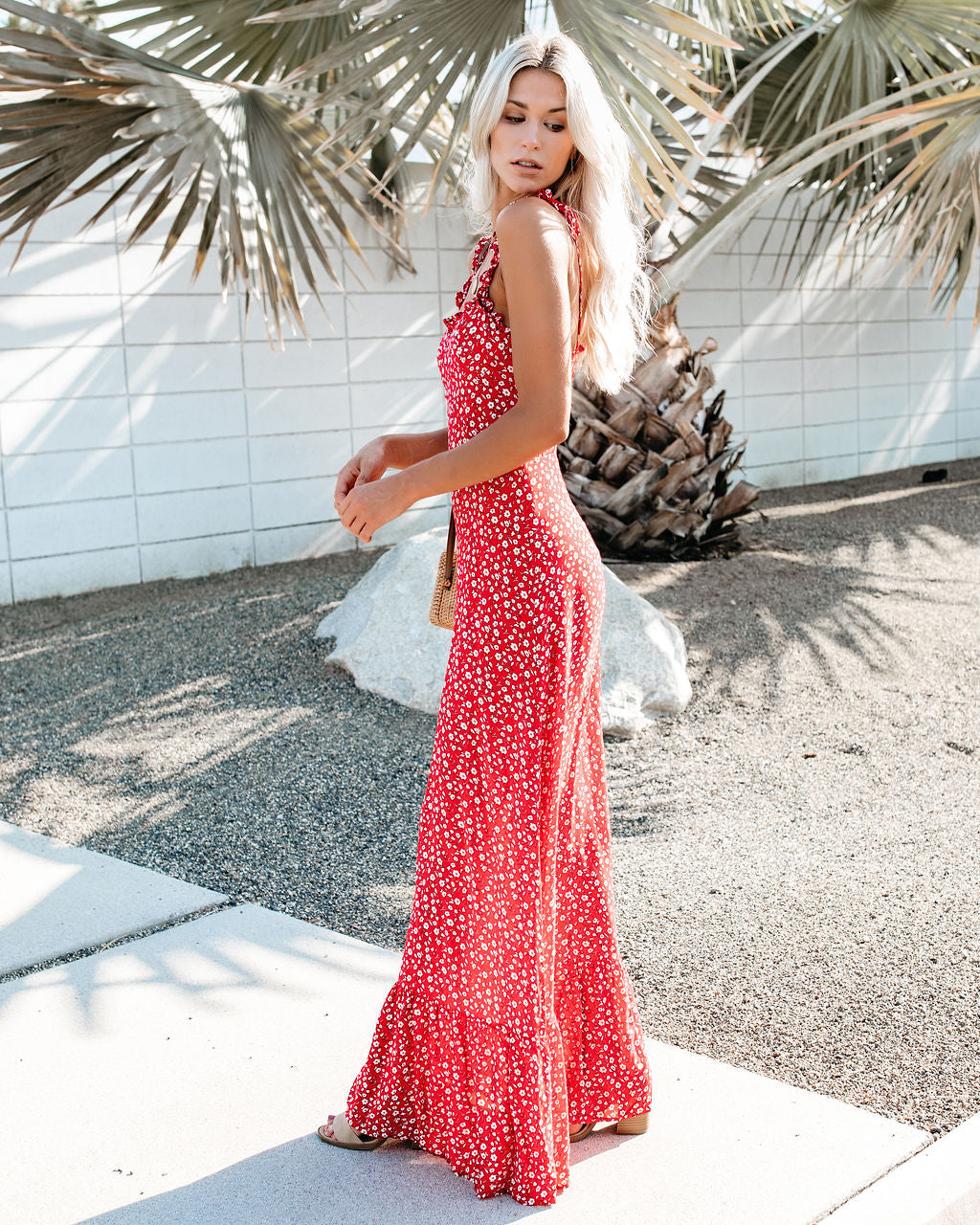 My Fair Lady – Maxikleid mit Blumenmuster und Rüschen