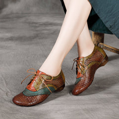 Handmades Soft Genuine Sandals Multicolor Lace Up Brown