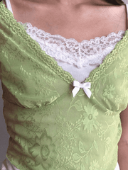 Crop-Top aus Patchwork-Spitze