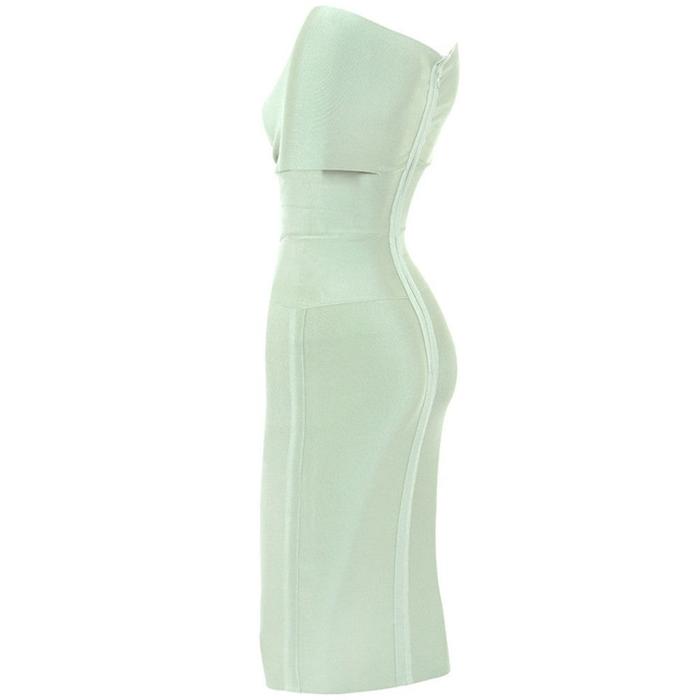 Off Shoulder Short Sleeve Elegant Bandage Dress