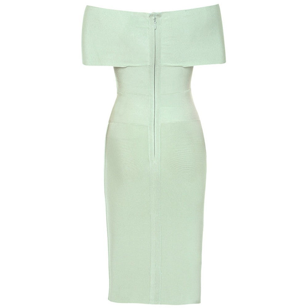 Off Shoulder Short Sleeve Elegant Bandage Dress