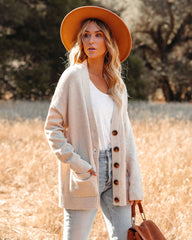 Prescott Pocketed Button Front Knit Cardigan - Oatmeal - FINAL SALE Ins Street