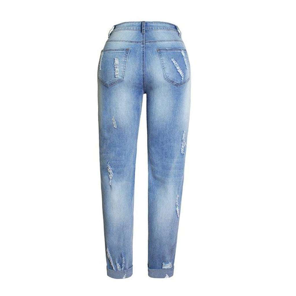 Bestickte weite Jeans für Damen