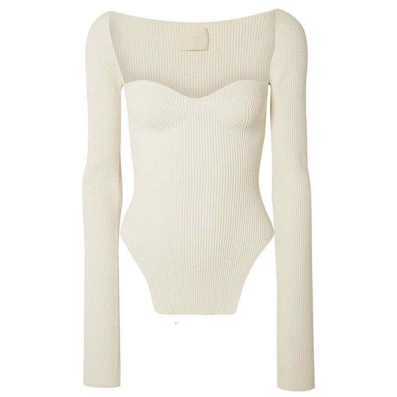 Strickpullover Grace mit eckigem Ausschnitt