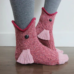 Weihnachtssocken Hai Chamäleon Krokodil Stricksocken
