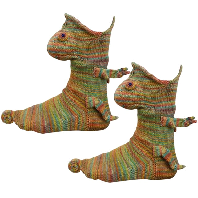 Weihnachtssocken Hai Chamäleon Krokodil Stricksocken