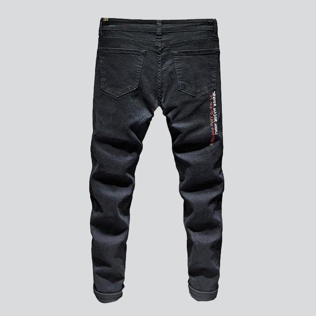 Bemalte zerrissene Jeans für Männer