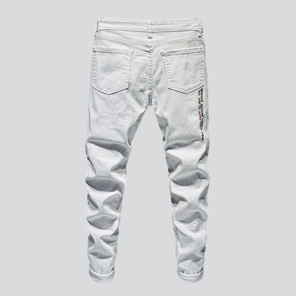 Bemalte zerrissene Jeans für Männer