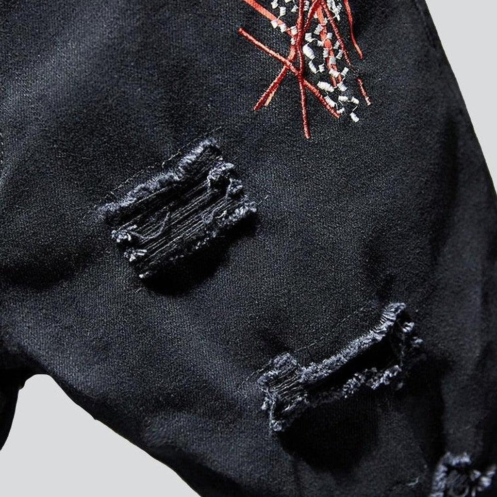 Bemalte zerrissene Jeans für Männer