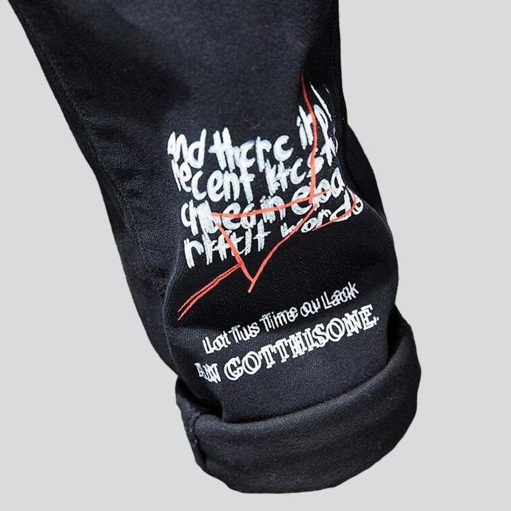 Bemalte zerrissene Jeans für Männer