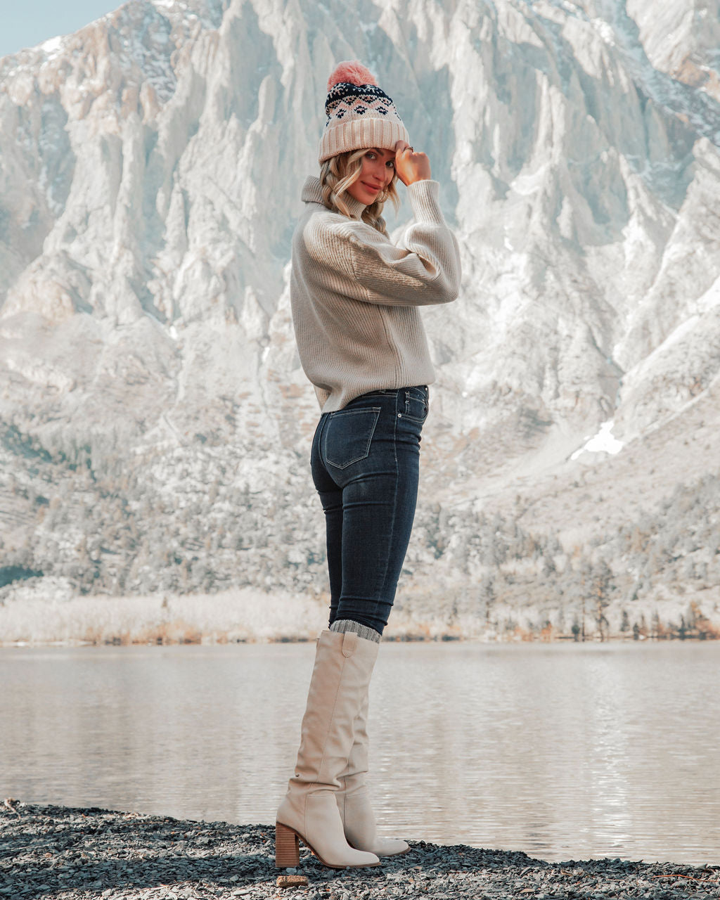 Ready Set Snow Turtleneck Knit Sweater - Ash Grey - FINAL SALE