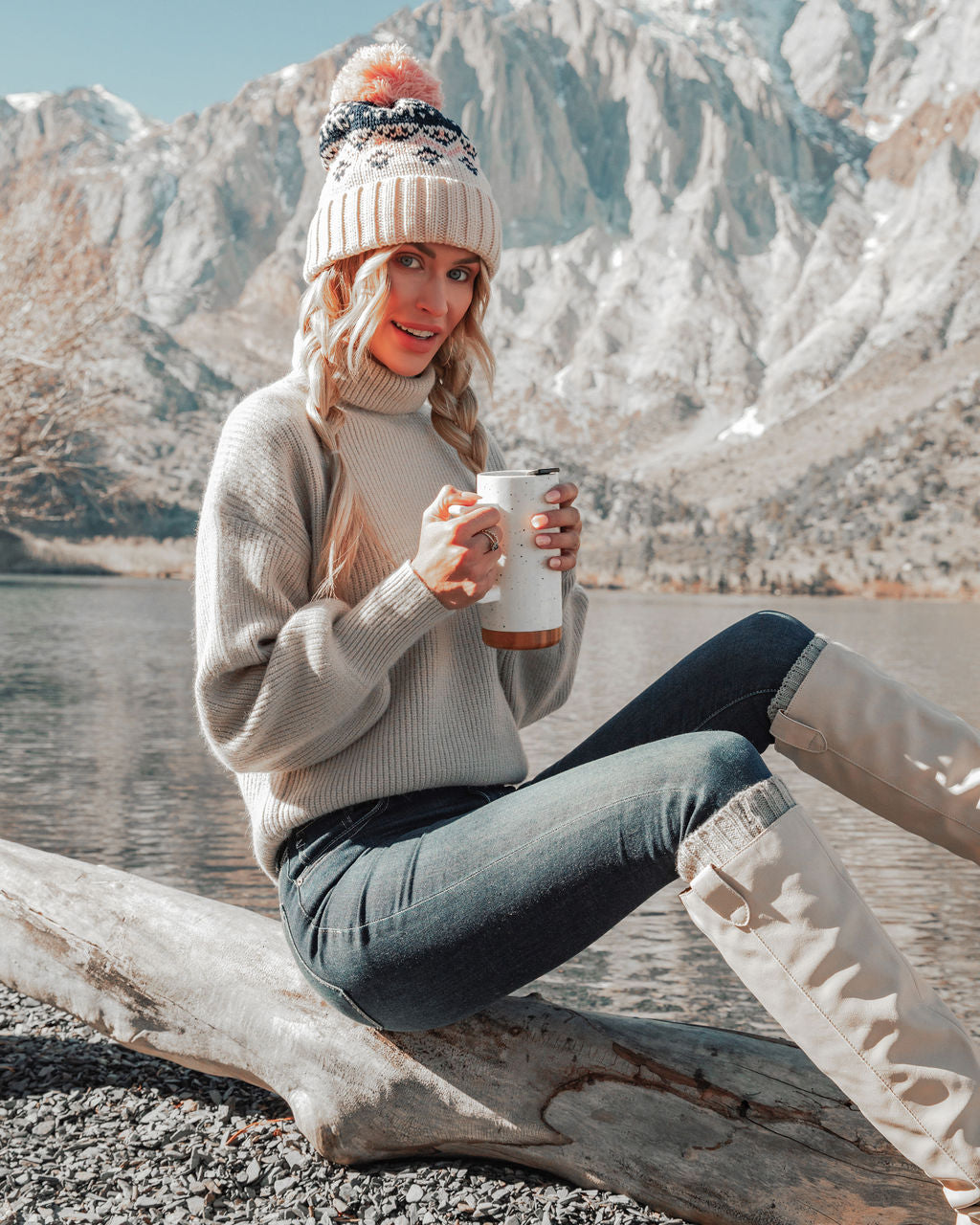 Ready Set Snow Turtleneck Knit Sweater - Ash Grey - FINAL SALE