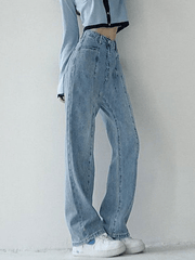 Verwaschene Boyfriendjeans mit Nahtdetail