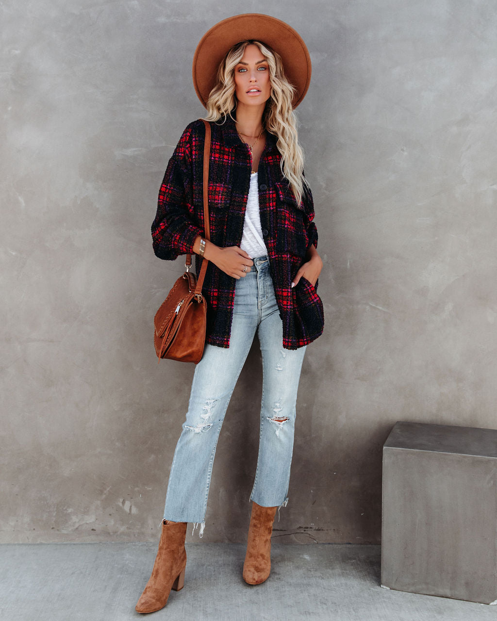Septembers End – Karierte Hemdjacke mit Taschen
