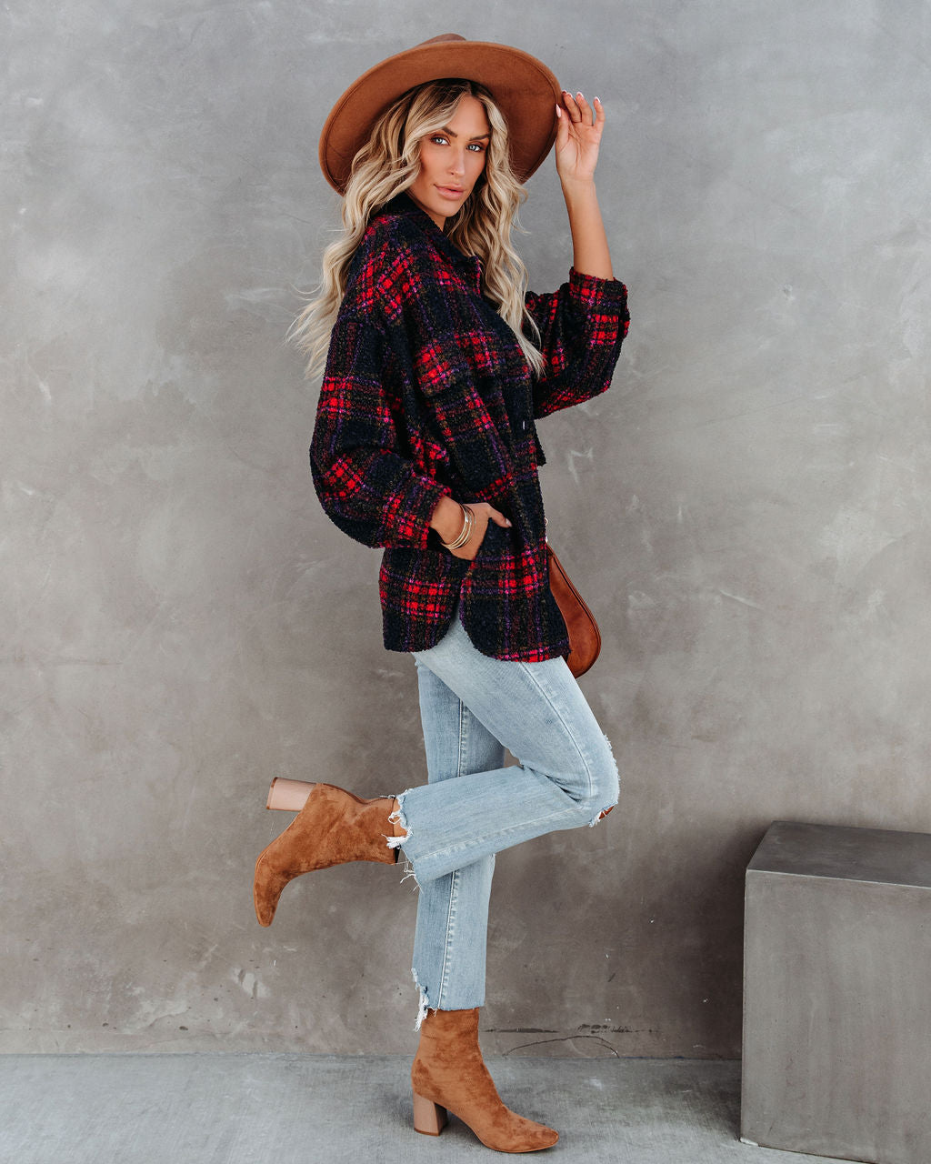Septembers End – Karierte Hemdjacke mit Taschen