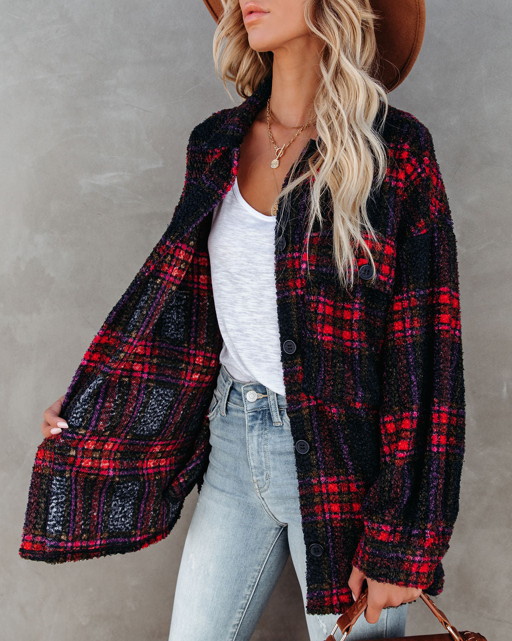 Septembers End – Karierte Hemdjacke mit Taschen