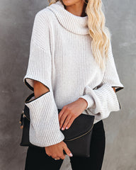 Shoreditch-Strickpullover aus Baumwollmischung mit Reißverschlussärmeln