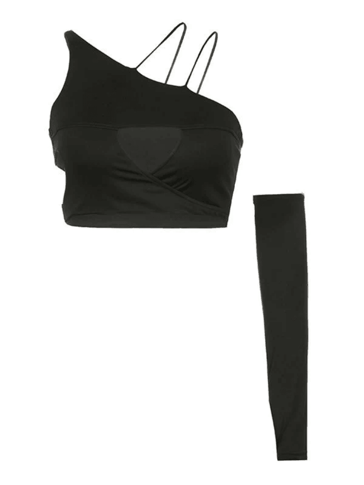 Kurzes Camisole-Top mit Cut-Outs und Ärmeldetail