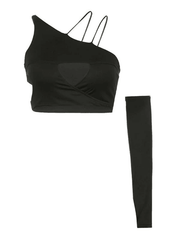 Kurzes Camisole-Top mit Cut-Outs und Ärmeldetail
