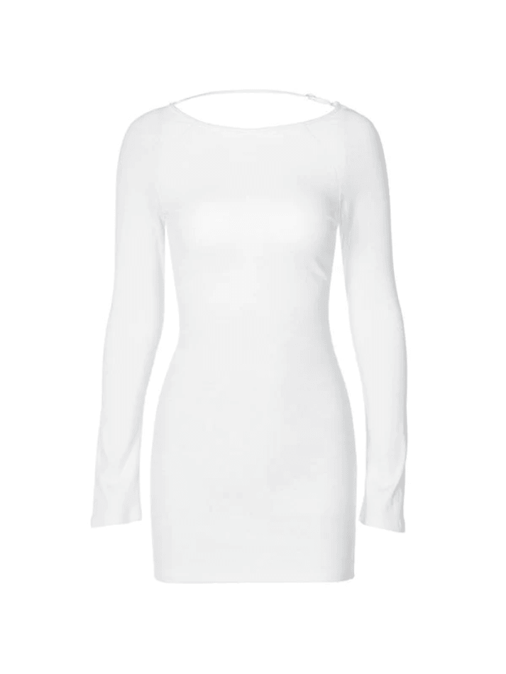 Einfarbiges, schmales Kleid