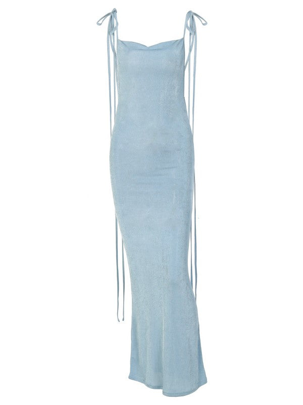 Schmales Kleid mit Schnürung