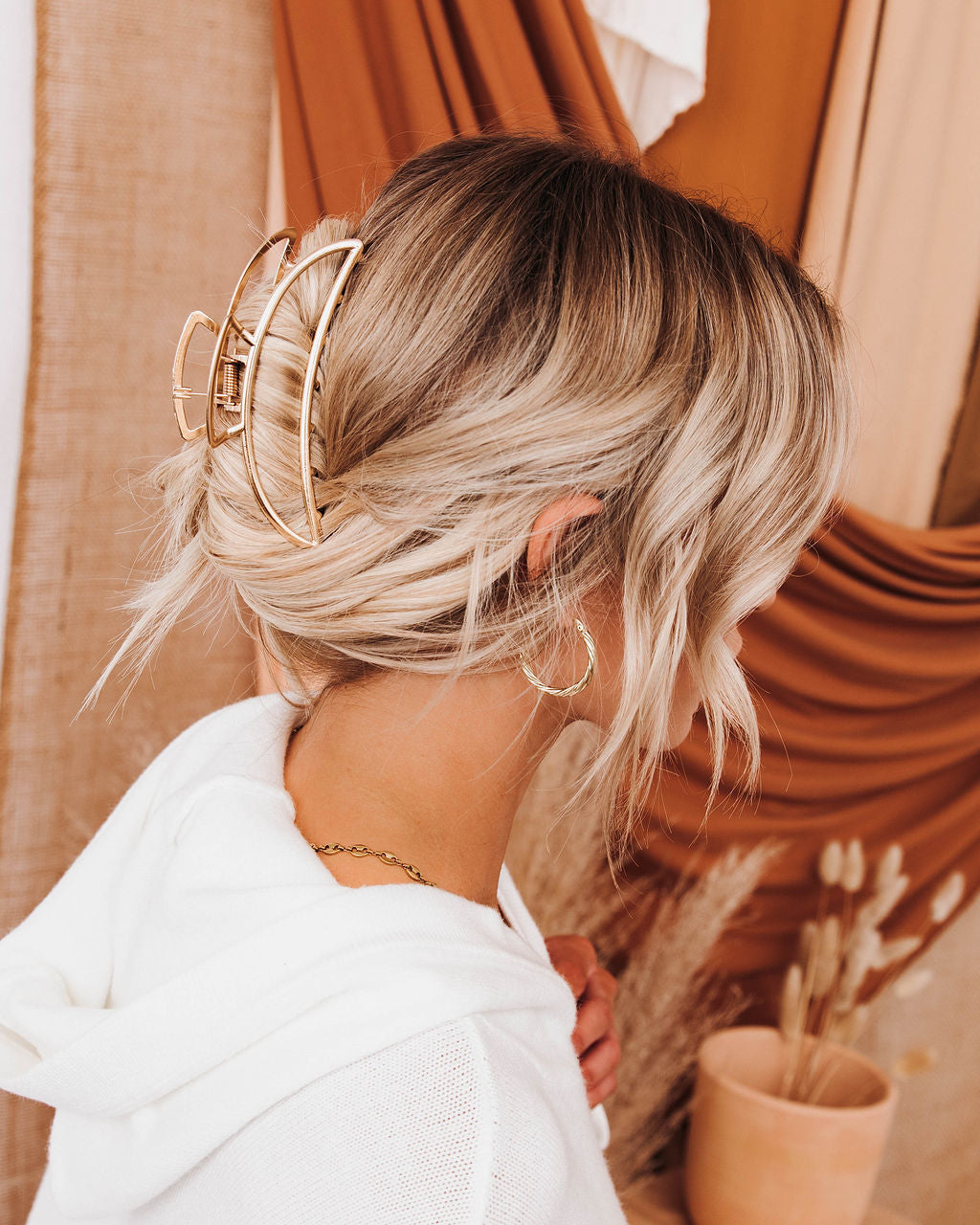 Pinza para el cabello dorada Sweetie 