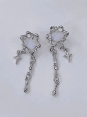 Ohrringe mit Quasten-Stern- und Herz-Charm