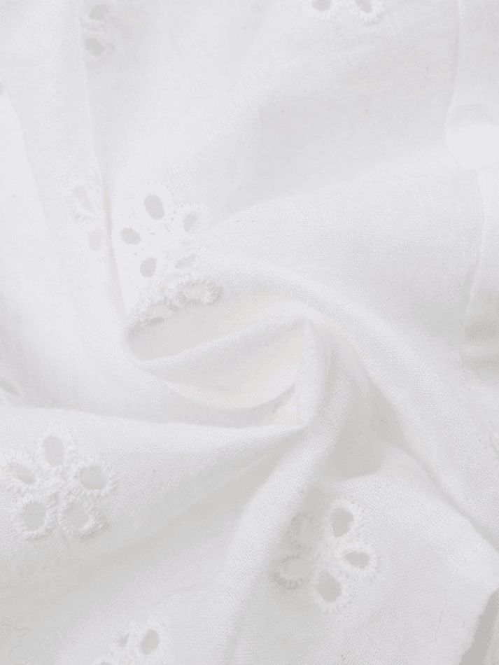 Bandeau-Oberteil mit Broderie-Spitze zum Binden
