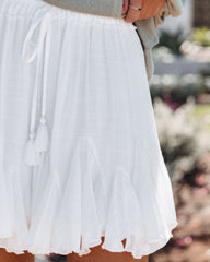 Times Movin Fast Minirock mit Rüschen - Off White