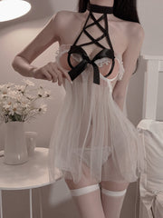 Transparentes Unterkleid aus Netzstoff