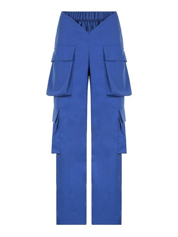 Cargohose mit V-Ausschnitt und Taschen