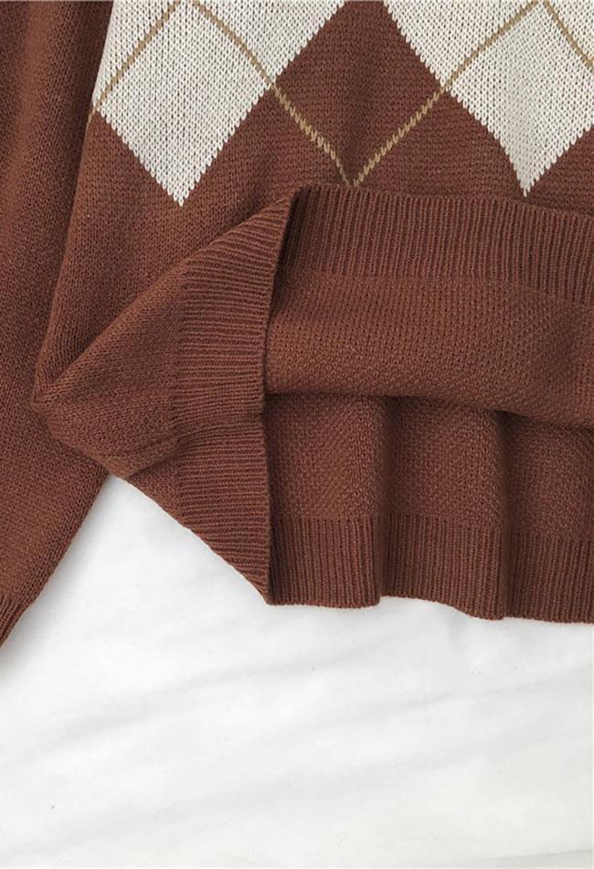 Vintage Argyle Pullover Pullover