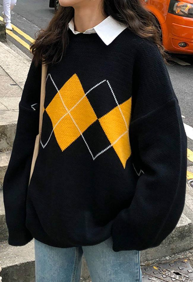 Vintage Argyle Pullover Pullover