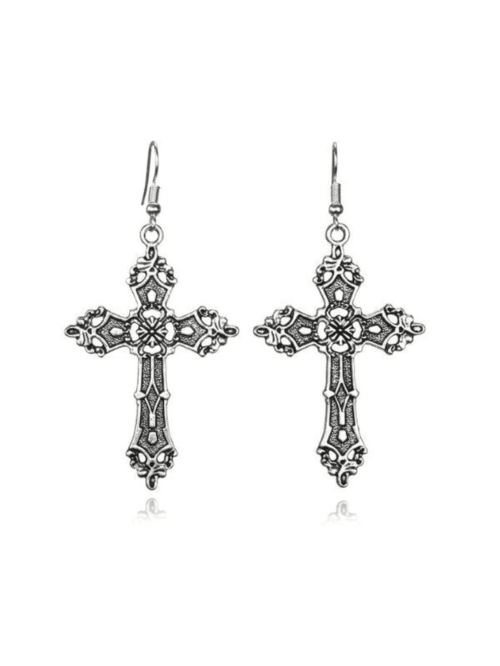 Pendientes de cruz vintage