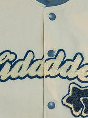 Collegejacke mit Vintage-Stickerei