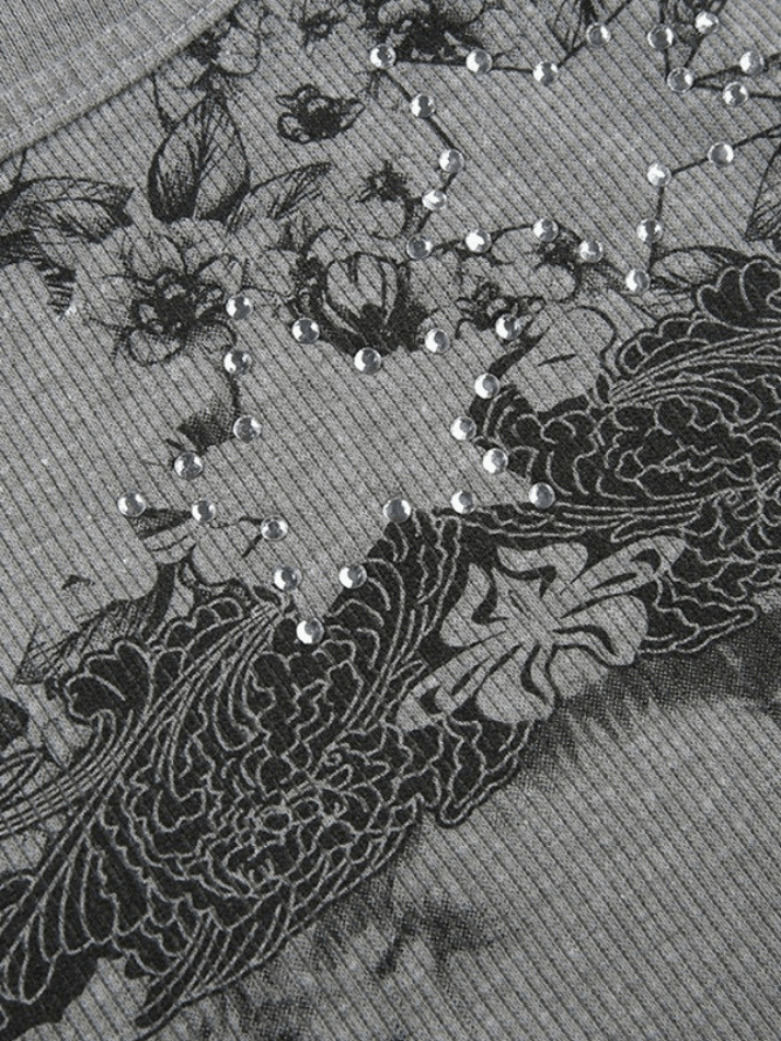 Tanktop mit Vintage-Blumen- und Stern-Print