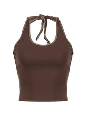 Vintage Halter Cropped Tank Top