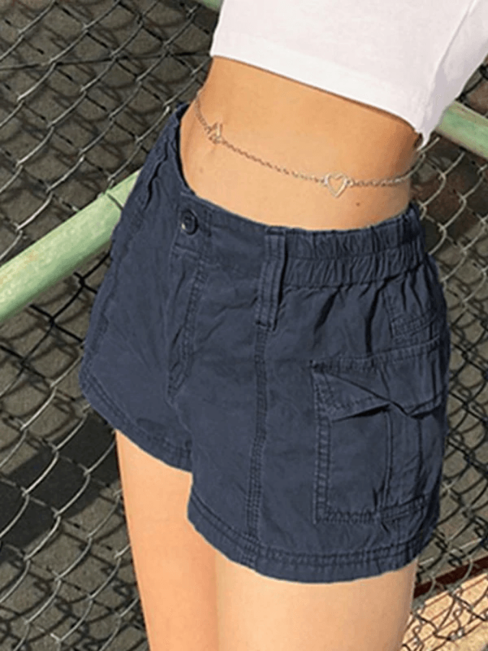 Pantalones cortos cargo vintage de tiro bajo