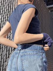 Vintage gestreiftes Baby-Crop-Top