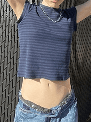 Vintage gestreiftes Baby-Crop-Top