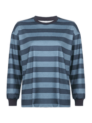 Vintage Striped Pullover Sweatshirt