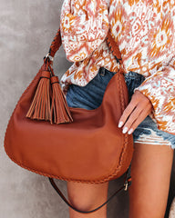 Bolso hobo Waverly de piel sintética - Color tostado